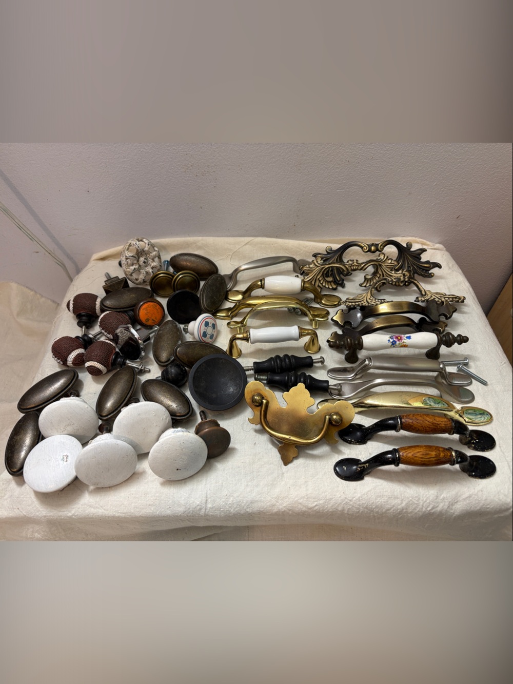Assorted Cabinet & Drawer Hardware Lot - Brass, White, Bronze, Black
